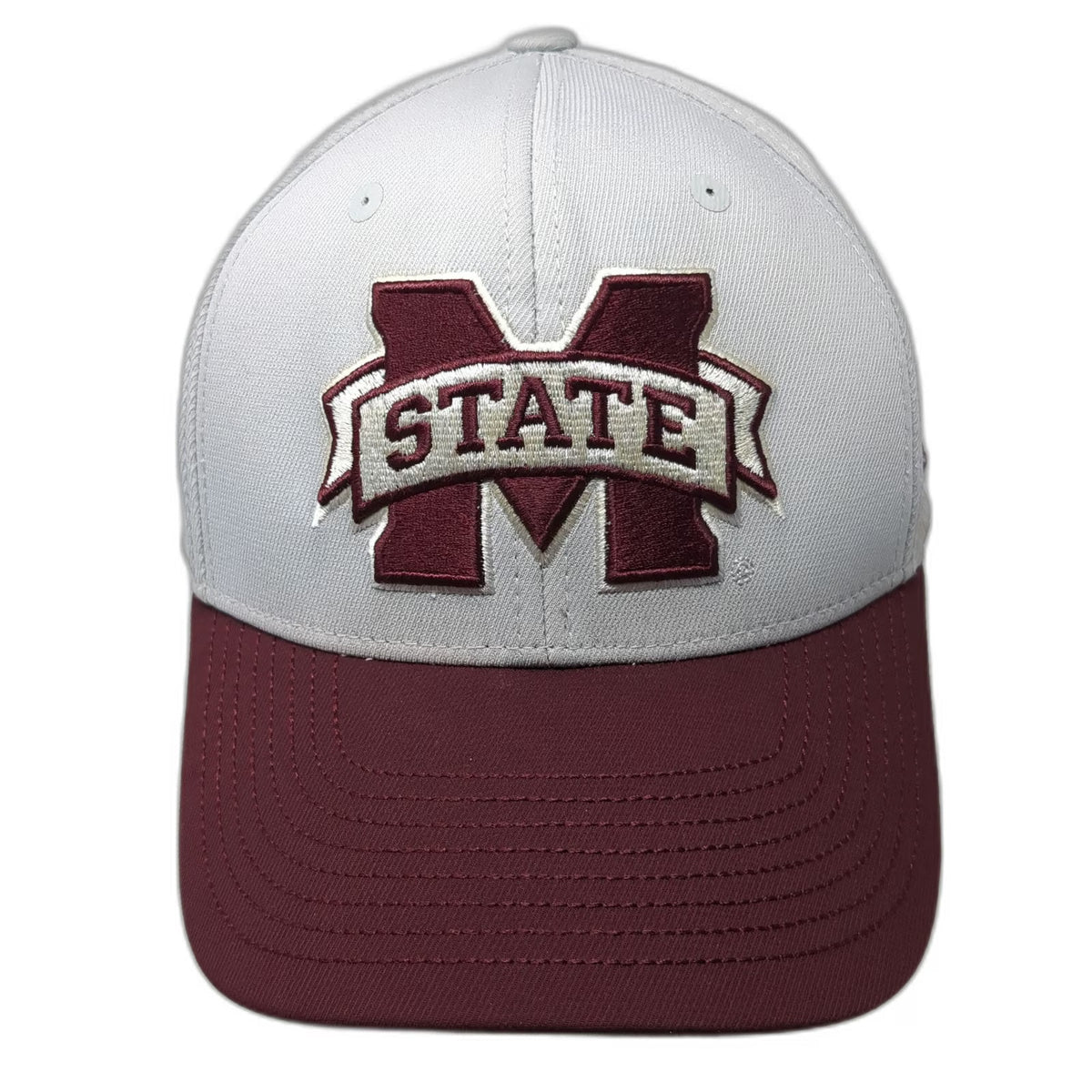 Adidas Mississippi State Bulldogs NCAA Cap Gray Red XL Hat Stretch Fit Patterned