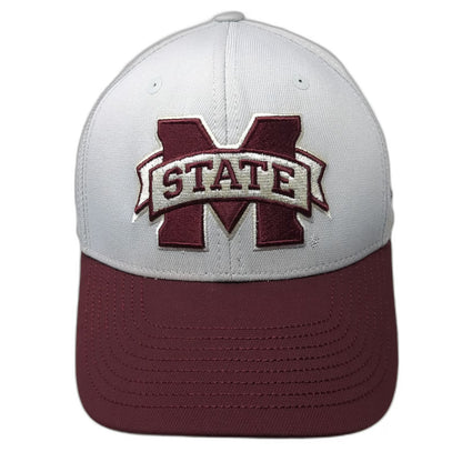 Adidas Mississippi State Bulldogs NCAA Cap Gray Red XL Hat Stretch Fit Patterned
