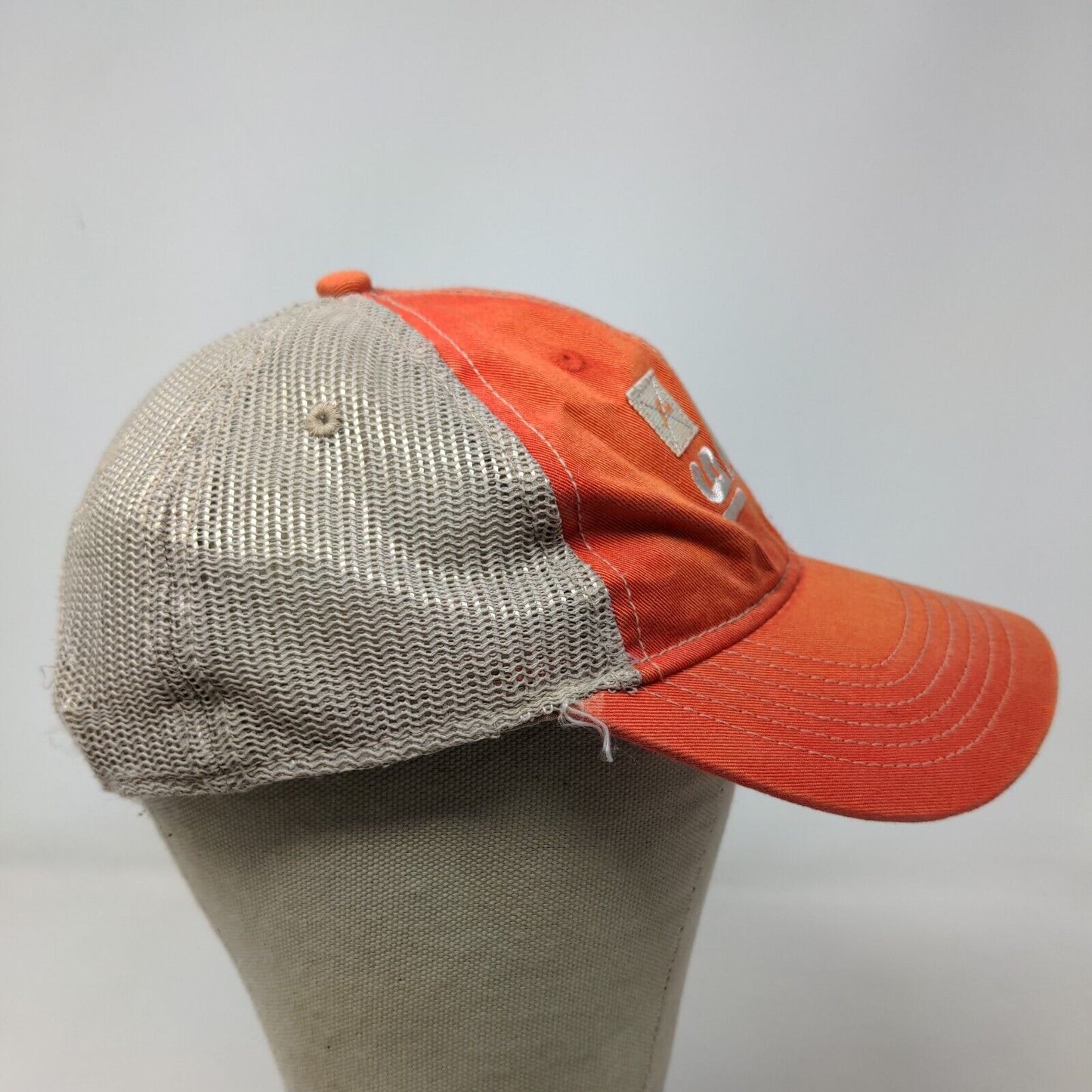 Ahead Men's Snapback Mesh Back Orange Tan Adjustable 1642 Embroidered Logo