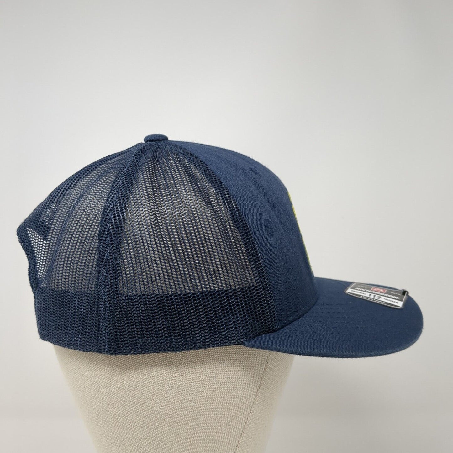 Gem State of Mind Snapback Trucker Hat Blue OS Adjustable Mesh Back Yupoong