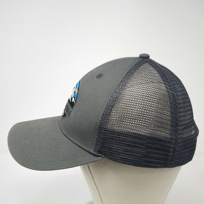 Patagonia Trucker Hat Gray One Size Mesh Snapback Mountain Logo 1973 Hiking Cap