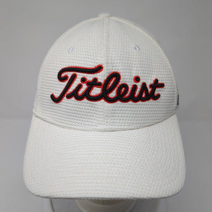 Titleist FJ PRO V1 Fitted Hat White M/L Embroidered 6 Panel New Era Polyester