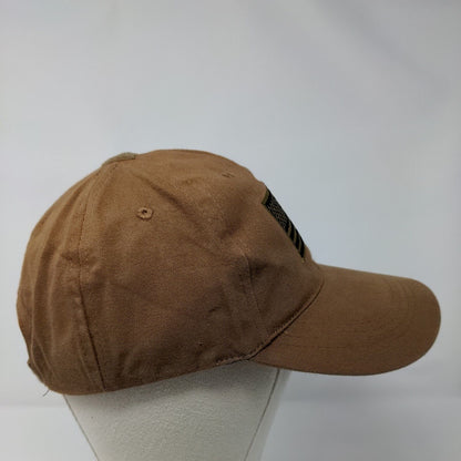 USA Flag Voodoo Tactical Strapback Hat Brown OSFA Adjustable Patriotic 6 Panel