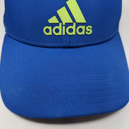 Adidas Men's Strapback Hat Blue 3D Spell Out Logo PolyCotton Blend