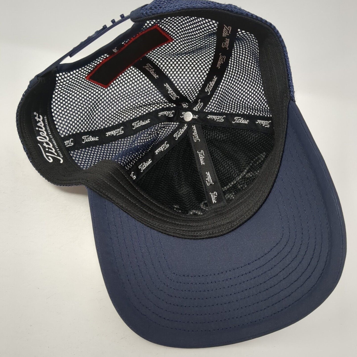 Titleist Snapback Trucker Hat Blue One Size Mesh Back Solid Adjustable