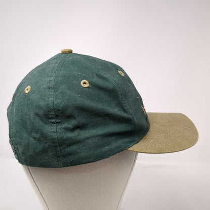Head To Toe Snapback Green Beige Embroidered Salmon Fish Nappo Hat Vintage