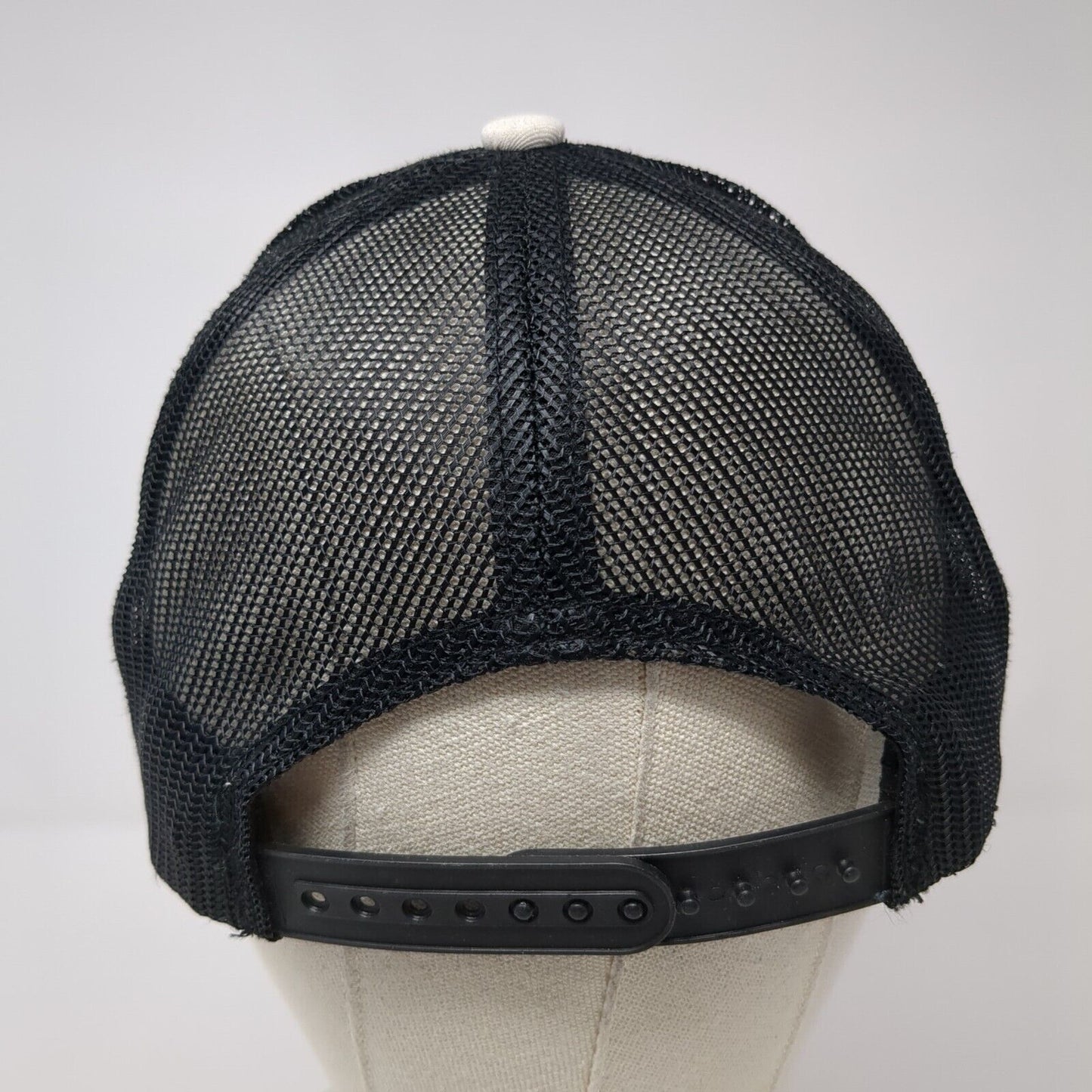 Bass Pro Shops Snapback Trucker Hat Black OSFM Adjustable Mesh Back Gone Fishing