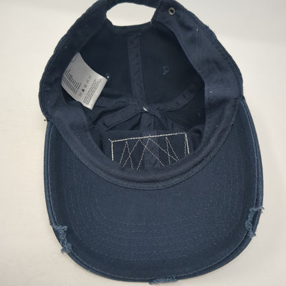 American Flag Patch Slideback Hat Blue One Size Adjustable 6 Panel