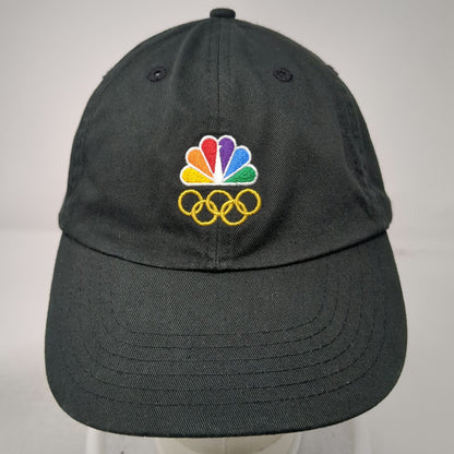 Team Apparel Baseball Cap Black One Size NBC Peacock Olympic Rings Slideback Hat