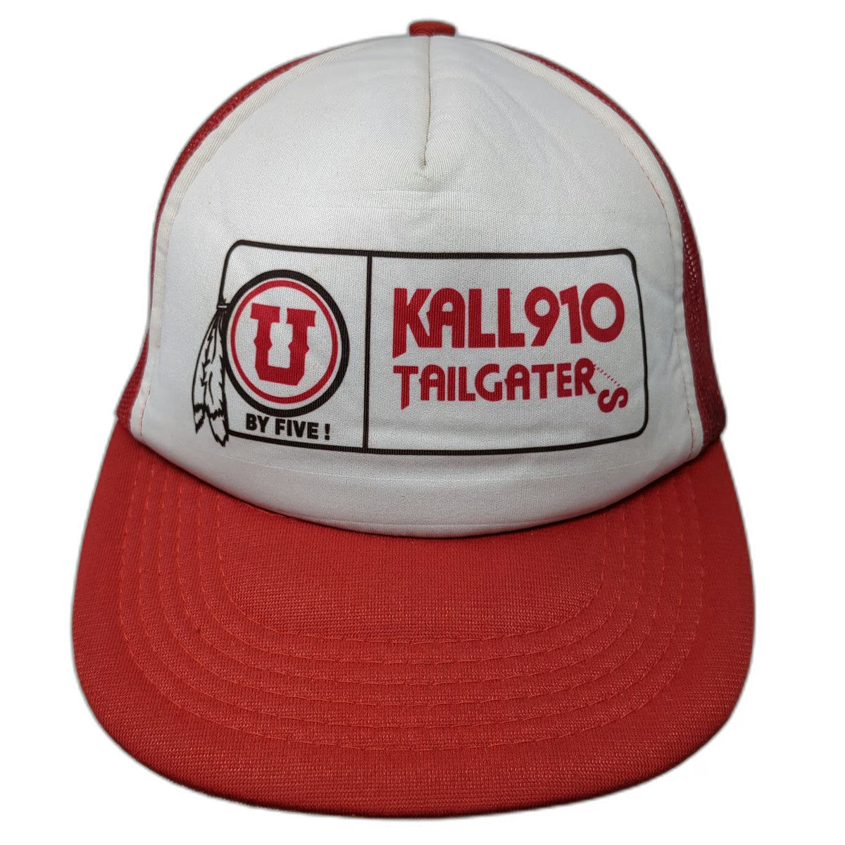 Red Trucker Hat One Size University of Utah Utes KALL 910 Radio Mesh Snapback