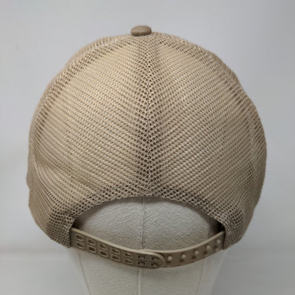Cobra Snapback Mesh Back Rope Trucker Hat Tan OSFM Embroidered