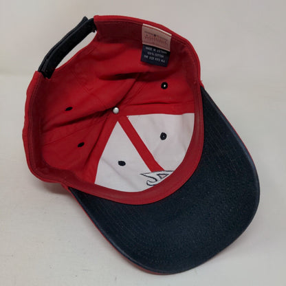 MLB Atlanta Braves Strapback Hat Red OSFA Embroidered Logo Adjustable