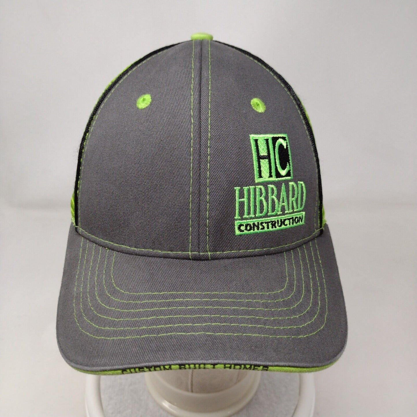 Hibbard Construction Strapback Trucker Hat Multi OSFA Mesh Back Vie