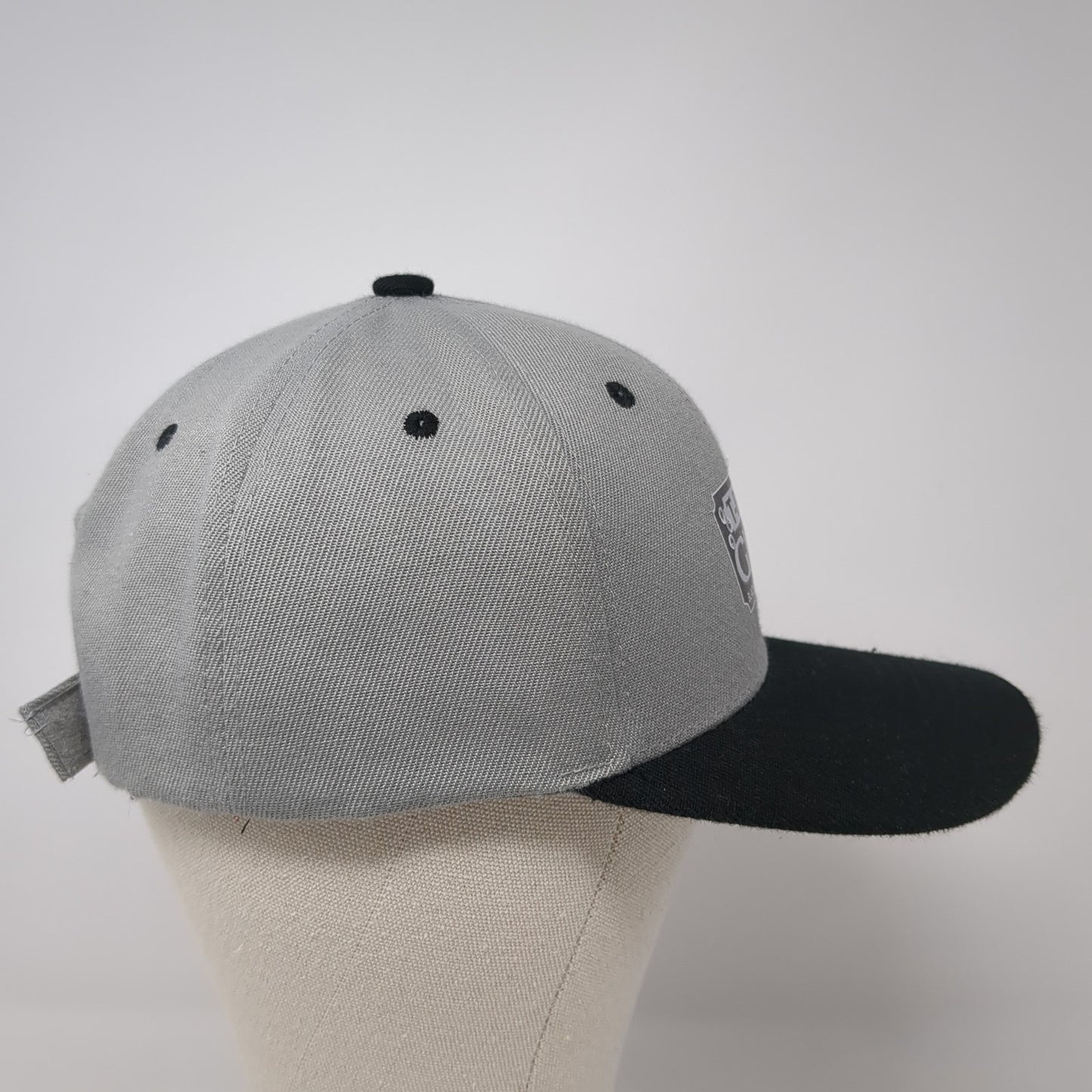 T-Bones Guns Strapback Hat Gray One Size Adjustable Colorblock Outdoor