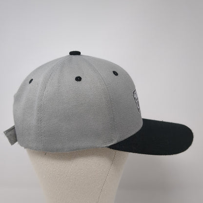 T-Bones Guns Strapback Hat Gray One Size Adjustable Colorblock Outdoor