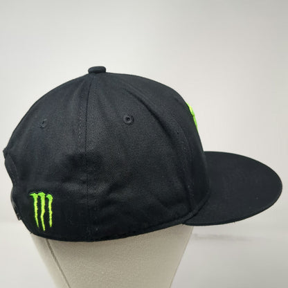 Monster Energy Snapback Black Hat One Size Embroidered Claw Logo Cotton