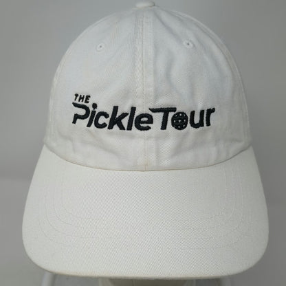 Yupoong Baseball Cap White One Size Pickle Tour Pickleball Slideback Cotton Hat