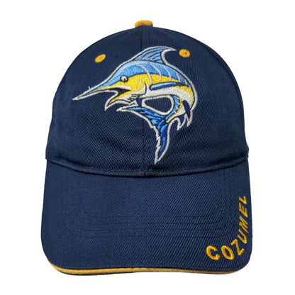 Cozumel Mexico Fish Strapback Hat Blue One Size Embroidered 6 Panel