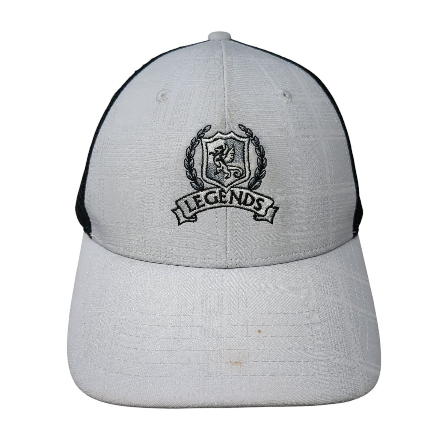 Legends Snapback Trucker Hat White OS Adjustable Embroidered Mesh TaylorMade