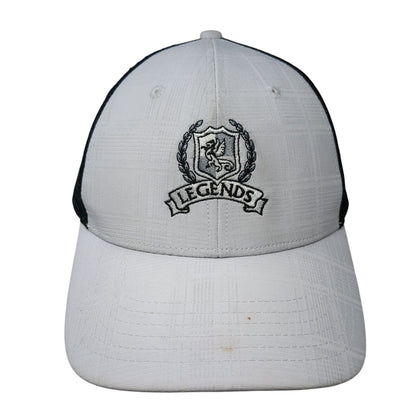Legends Snapback Trucker Hat White OS Adjustable Embroidered Mesh TaylorMade