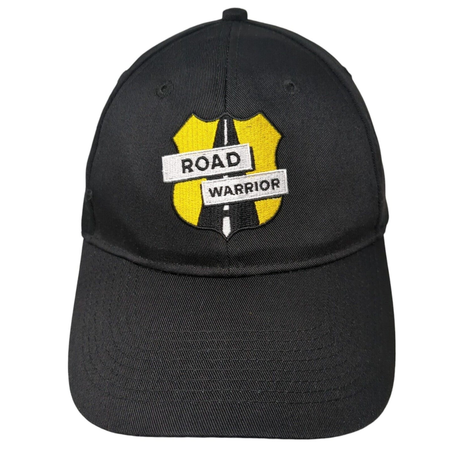 Road Warrior Strapback Hat Black One Size Drivers Deliver North America