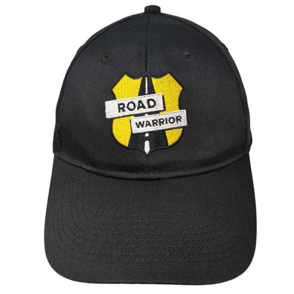 Road Warrior Strapback Hat Black One Size Drivers Deliver North America