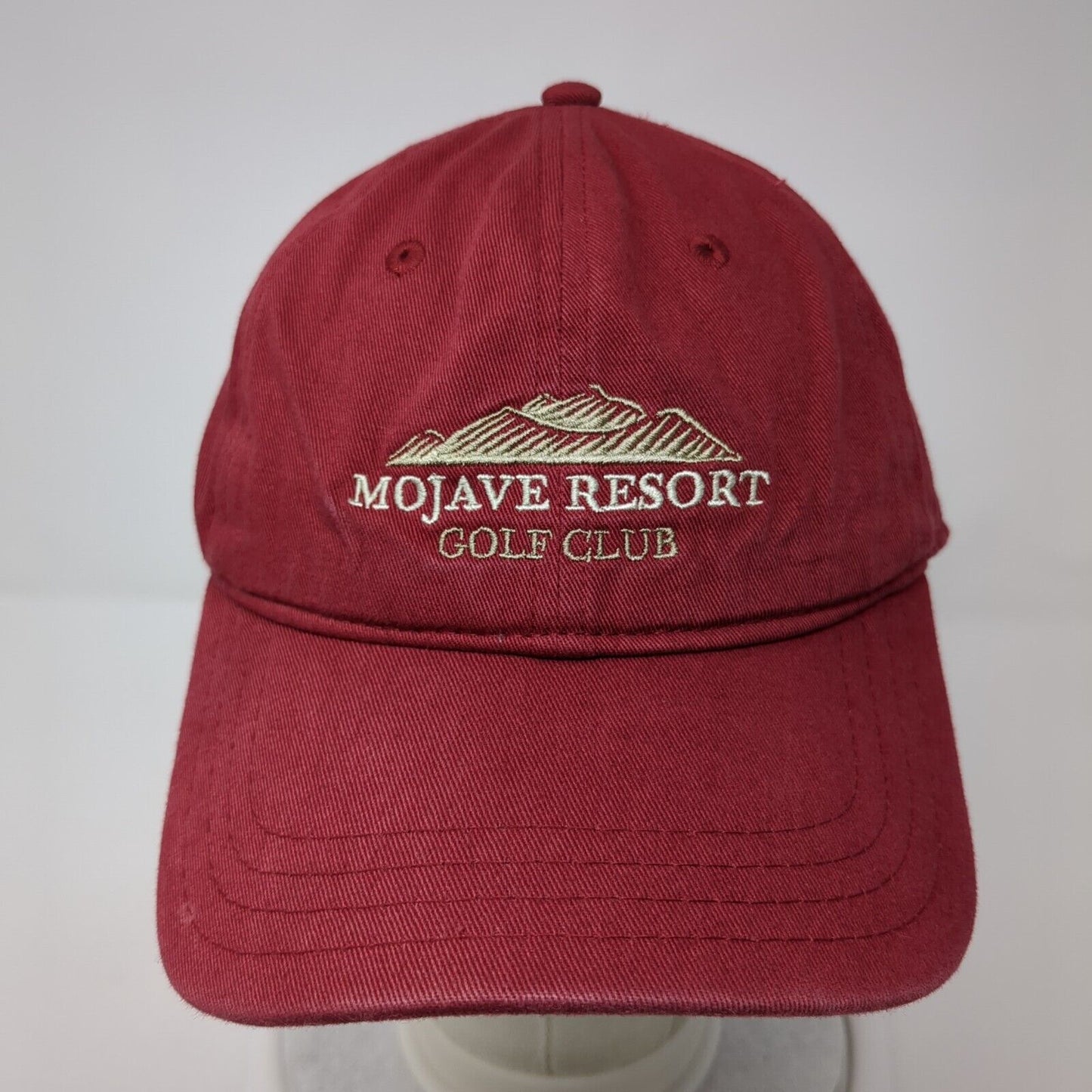 Mojave Resort Golf Club Strapback Hat Red One Size Adjustable Embroidered Pukka