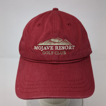 Mojave Resort Golf Club Strapback Hat Red One Size Adjustable Embroidered Pukka