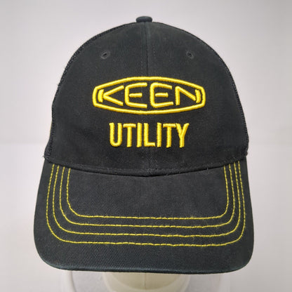 Keen Utility Strapback Hat Black One Size Adjustable Embroidered 6 Panel