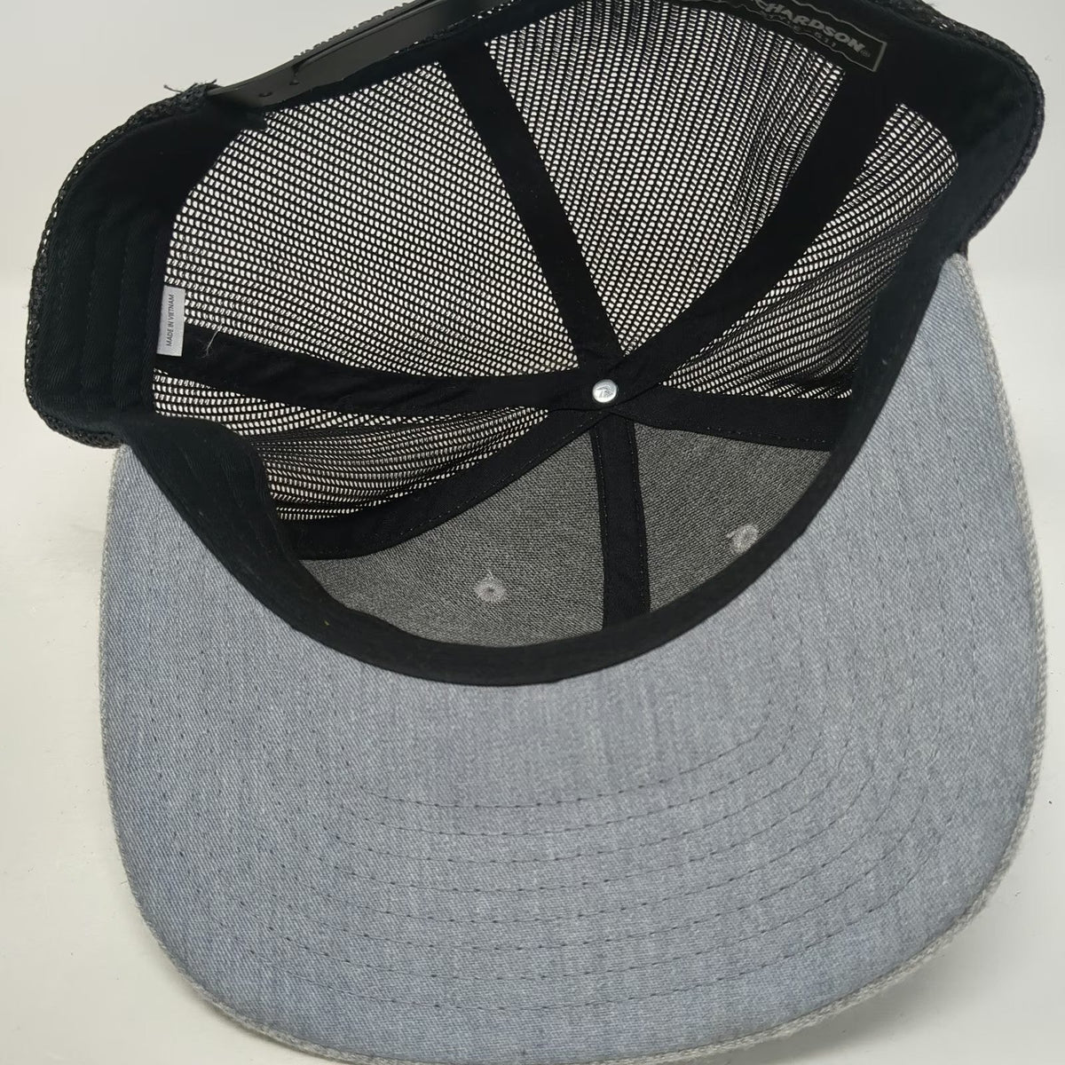 Richardson Trucker Hat Gray Black One Size BuckSwag Outdoors Mountain Snapback