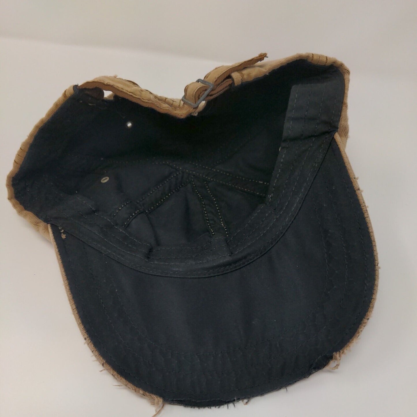 Unbranded Slideback Hat Tan One Size Adjustable Solid Blank Vent Holes