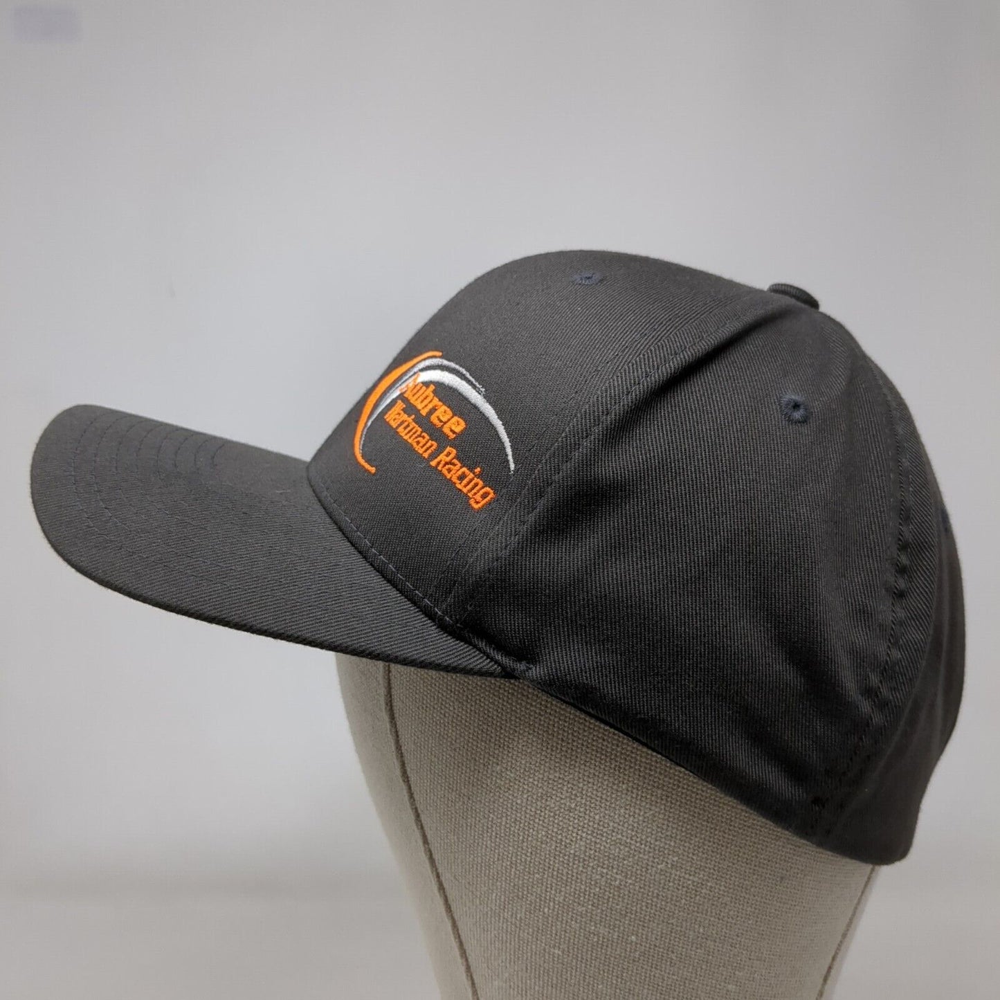 Aubree Wartman Racing Fitted Hat Gray L/XL Flexfit Embroidered Port Authority