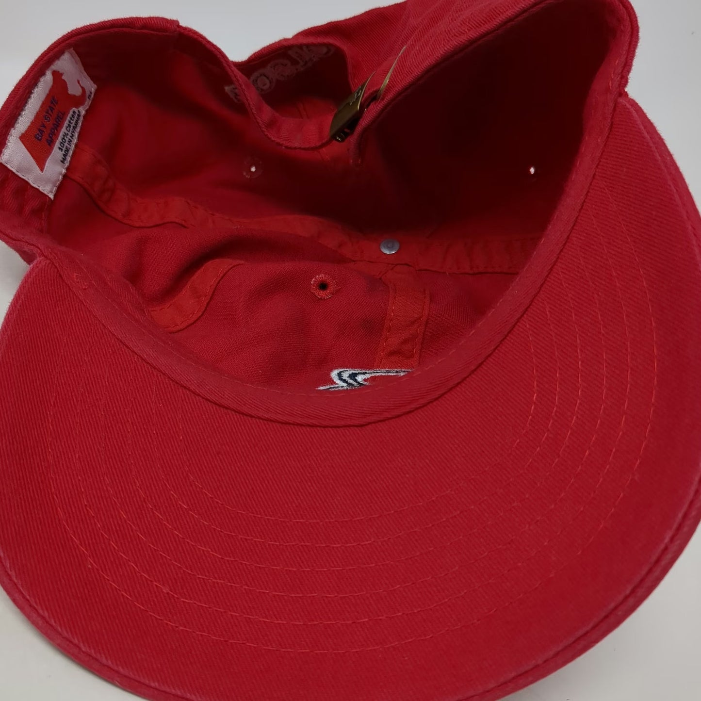 Bay State Apparel Baseball Cap Red One Size Boston B Logo Massachusetts Hat