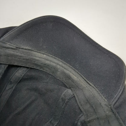 Newsboy Cap Black One Size Side Adjusters Textured Herringbone Flat Driving Hat