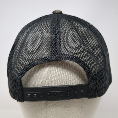 Yupoong Trucker Hat Black One Size Snapback Camo Orange Logo P Mesh Back Hat