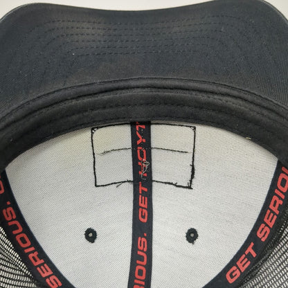 Hoyt Archery Black Trucker Hat One Size REDWRX Patch Mesh Back Snapback Logo