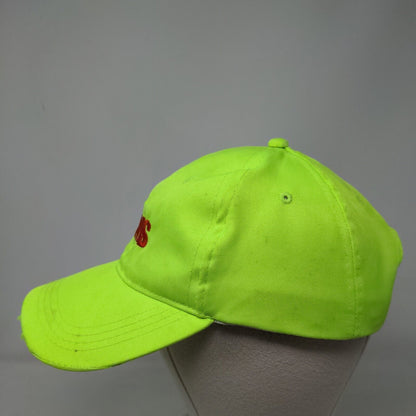 ACMS Strapback Hat Green One Size Adjustable Embroidered Vented Holes 6 Panel