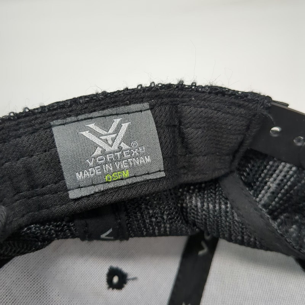 Vortex Trucker Hat Black One Size Mesh Back Snapback Logo Patch Optic Logo