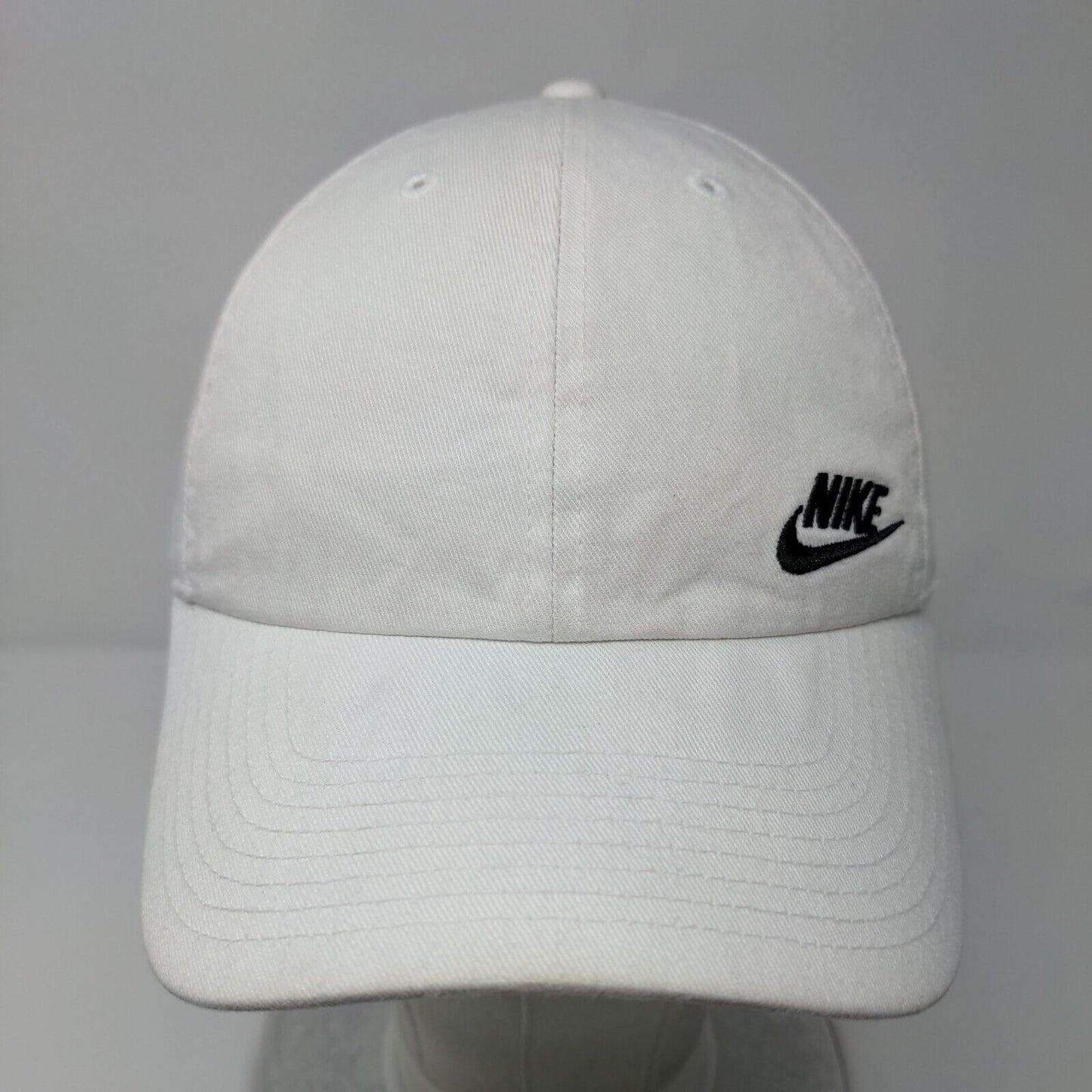Nike Swoosh Slideback Hat White OSFM Embroidered Heritage 86 Solid