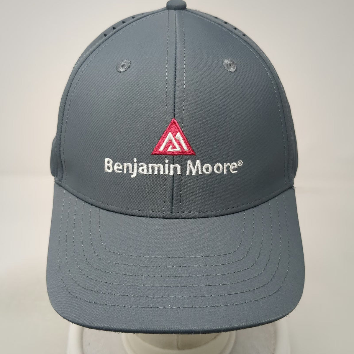 Benjamin Moore Gray One Size Baseball Cap Laser Perforated Logo Paint Hat