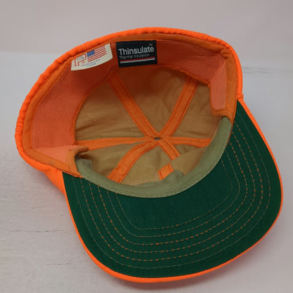 Paramount Baseball Cap Orange L Thinsulate USA Thermal Hunting Hat Vintage
