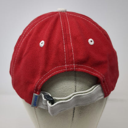 Adams Baseball Cap Red One Size Axiom Logo Slideback Contrast Stitching Hat