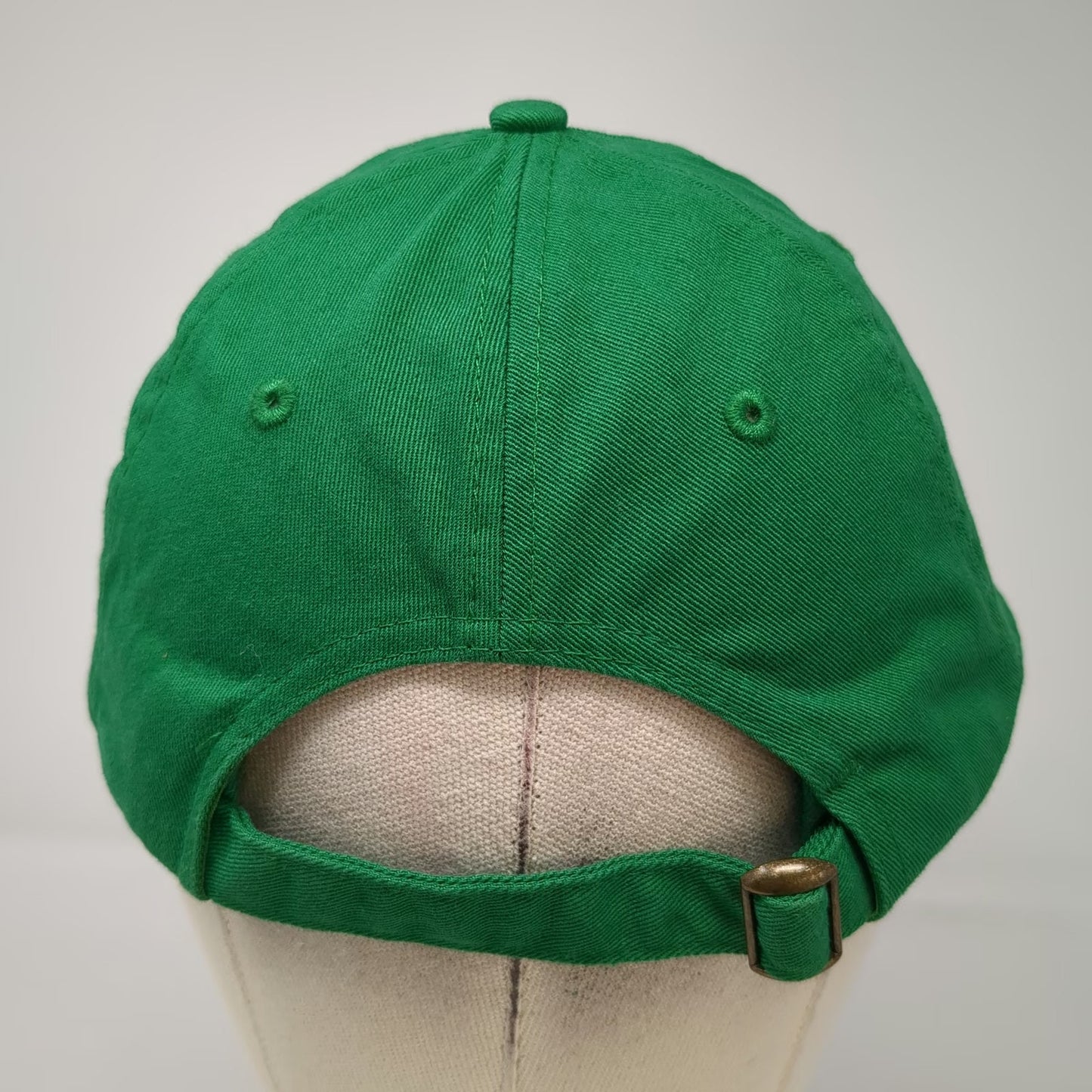 Baseball Cap Green White One Size eez CO Logo Slideback Cotton Hat Embroidered