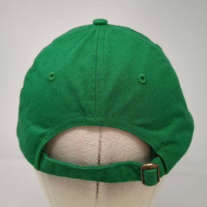 Baseball Cap Green White One Size eez CO Logo Slideback Cotton Hat Embroidered