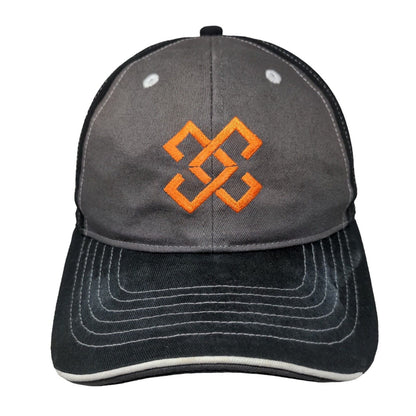 Monogram Strapback Hat Black One Size Embroidered Colorblock Sportsman