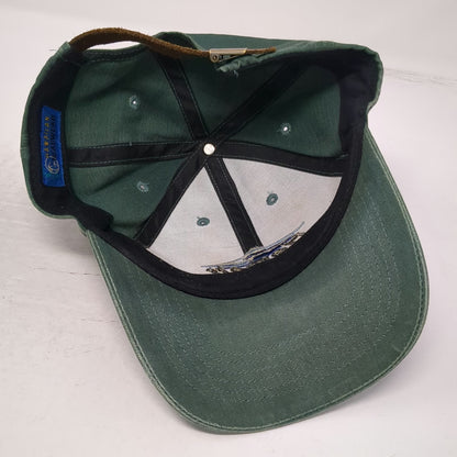 Hawaiian Headwear Baseball Cap Green One Size Hawaii Wave Leather Strapback Hat