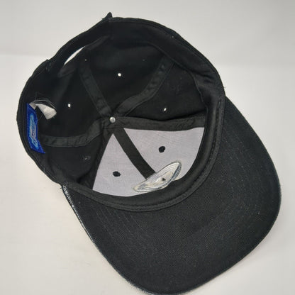 Hawaii Wave Palm Trees Strapback Hat Black One Size Adjustable 6 Panel