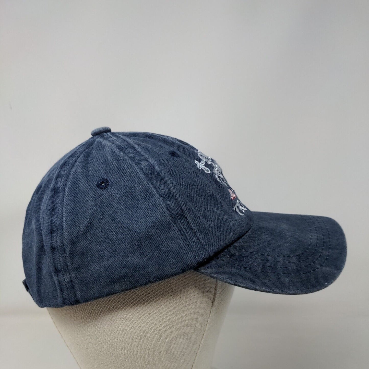 God Guns & Trump Strapback Hat Blue OSFM Embroidered American Flag