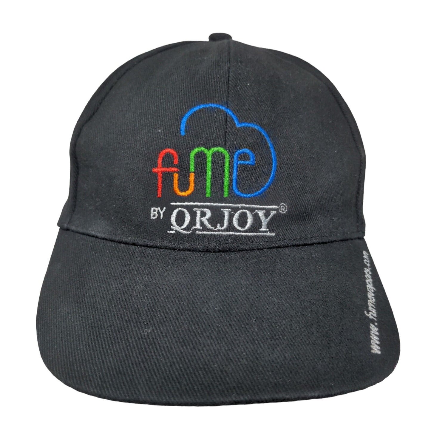 Fume by Orjoy Slideback Hat Black Embroidered Adjustable 6 Panel