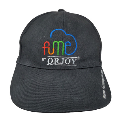 Fume by Orjoy Slideback Hat Black Embroidered Adjustable 6 Panel
